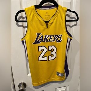 Fanatics (nba) LA Lakers LeBron James Yellow Youth Jersey (size S)